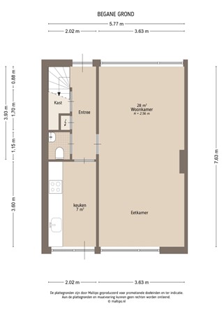 Floorplan - van Arkelstraat 24, 4147 EN Asperen